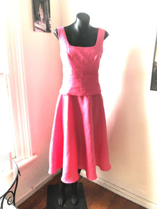 Chrystal Sloane New Season Guava Pink Linen Full Circle Skirt