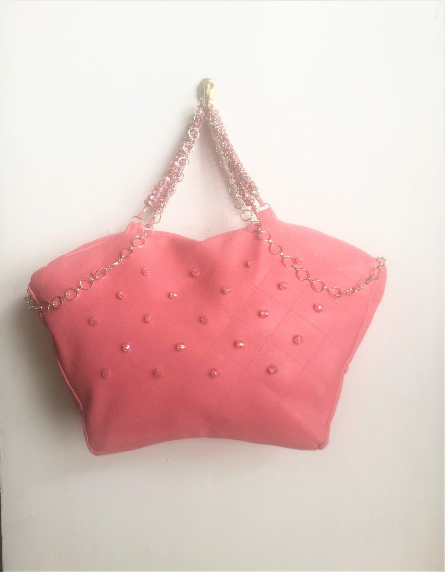 Chrystal Sloane Couture Pink Custom made Lambskin Handbag