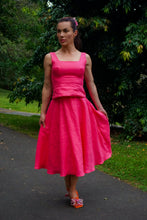 Load image into Gallery viewer, Chrystal Sloane New Season Guava Pink Linen Full Circle Skirt