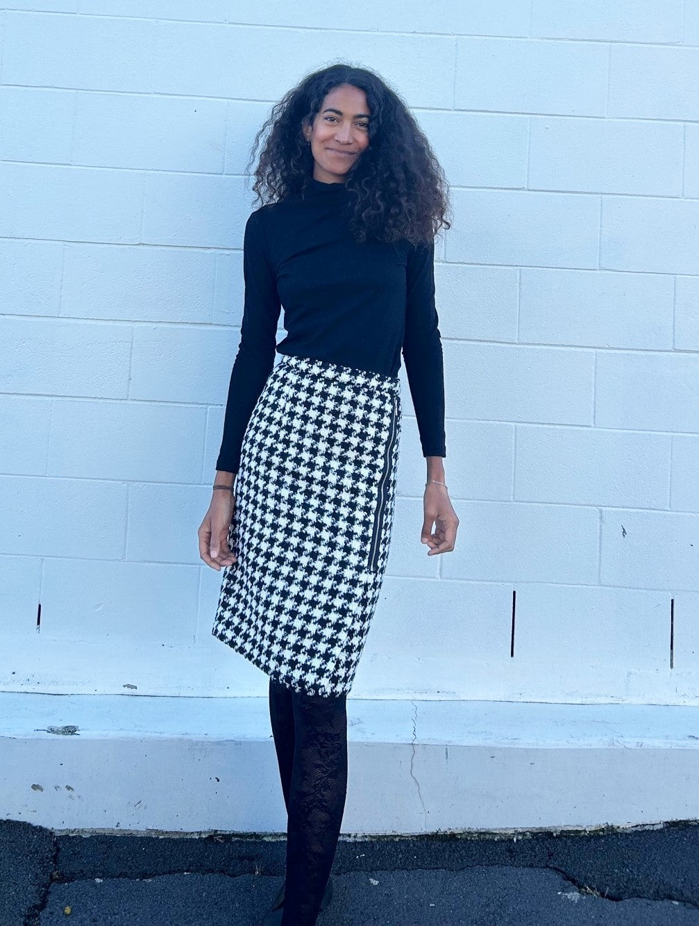 Chrystal Sloane Couture Black Merino Wool Jumper