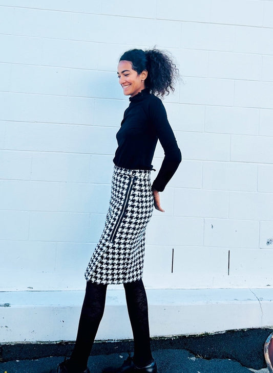 Chrystal Sloane Couture Black Merino Wool Jumper