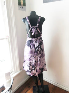 Chrystal Sloane Lilac and Purple Silk Floral Sundress.