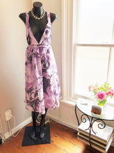 Load image into Gallery viewer, Chrystal Sloane Lilac and Purple Silk Floral Sundress.