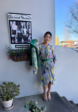 Load image into Gallery viewer, Chrystal Sloane Couture Liberty Print Silk Blouse with ruffle front.