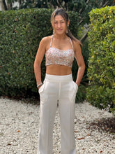 Load image into Gallery viewer, Chrystal Sloane Couture New Season Peach &amp; Bronze Stretch Sequin Bustier &amp; Skirt