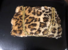 Load image into Gallery viewer, Chrystal Sloane Couture Leopard Faux Fur Evening Bag