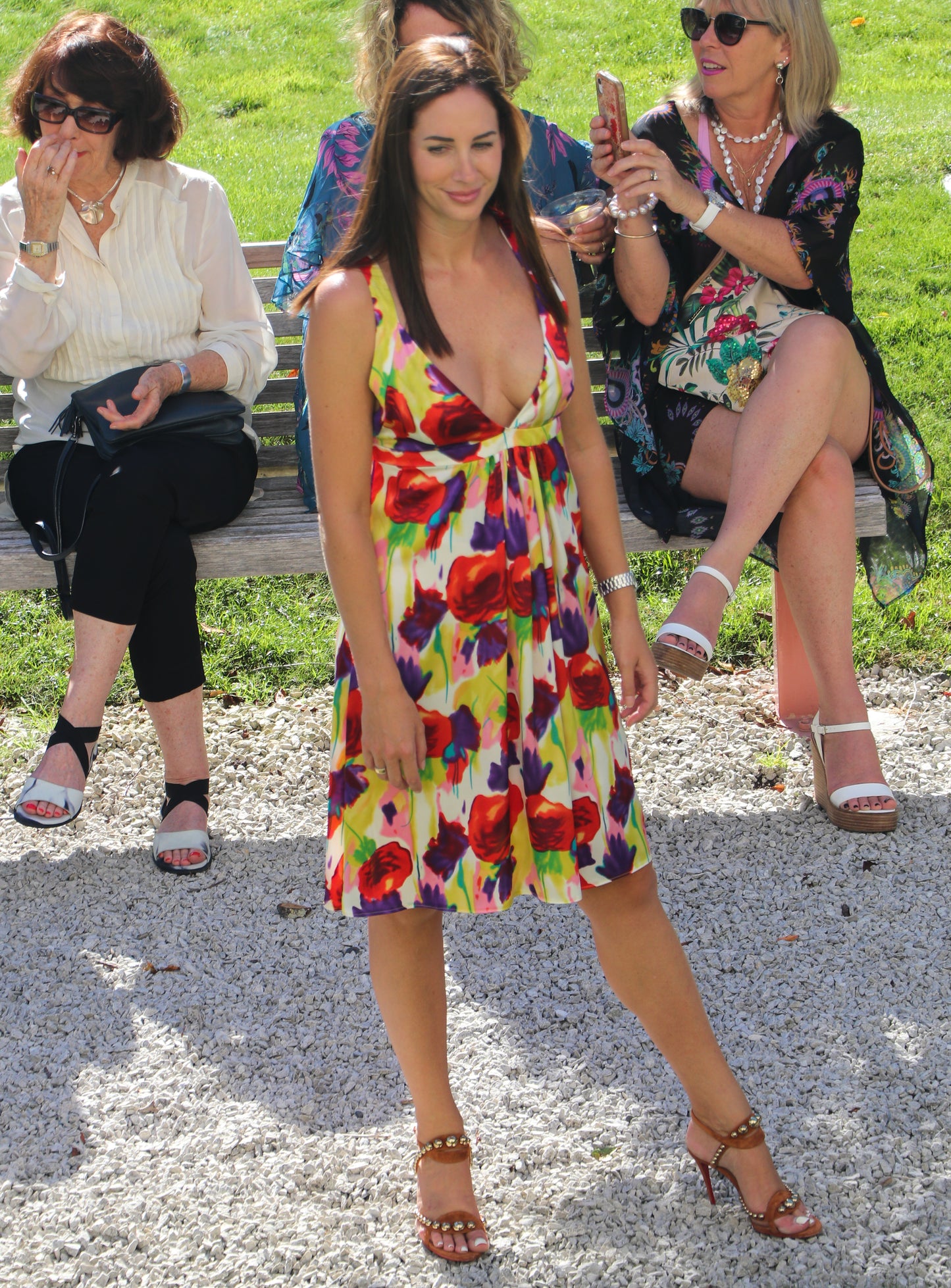 Chrystal Sloane Spring Beautiful Water Print Sundress.