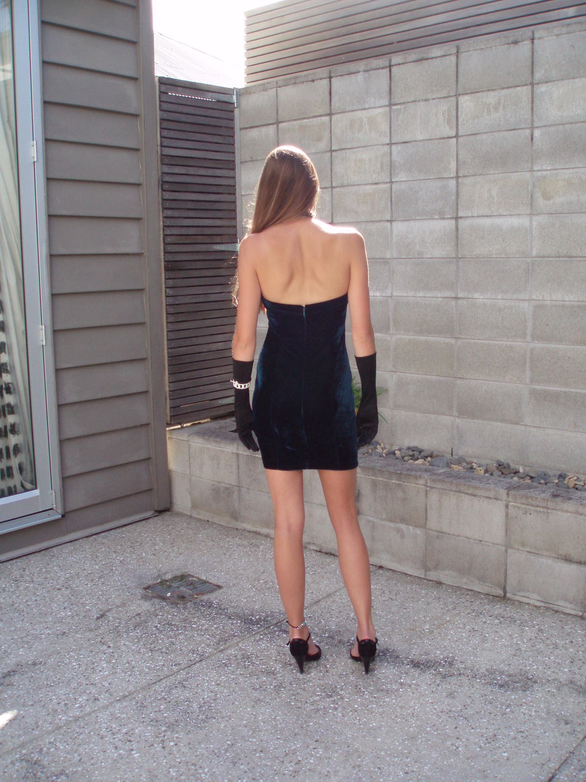 Chrystal Sloane Sea Green Stretch Velvet & Silky Satin Ruched Halter Neck Cocktail Dress.
